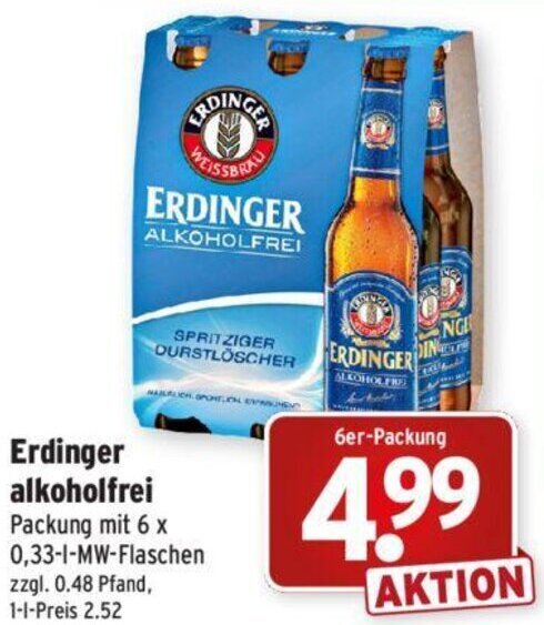 Wunderschöne Erdinger Alkoholfrei Angebot Diese Woche Fotos