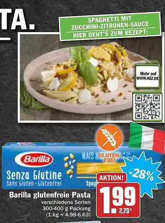 AEZ Barilla Glutenfreie Pasta Angebot