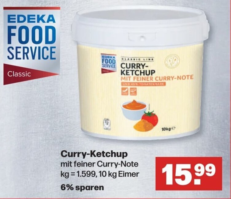 EDEKA FOOD SERVICE CurryKetchup mit feiner CurryNote 10kg Angebot bei