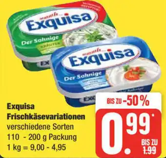 Edeka Exquisa Frischkäsevariationen 110 - 200 g Packung Angebot