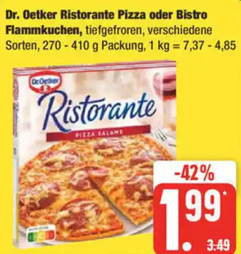 Edeka Dr. Oetker Ristorante Pizza oder Bistro Flammkuchen 270-410 g Packung Angebot