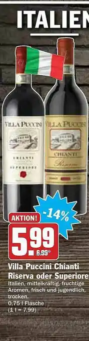 AEZ Villa Puccini Chianti Riserva Oder Superiore Angebot