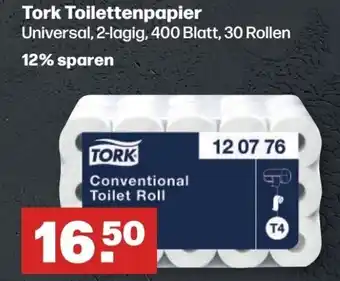 Handelshof Tork Toilettenpapier Universal, 2-lagig, 400 Blatt, 30 Rollen Angebot