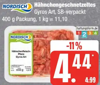 Edeka NORDISCH Hähnchengeschnetzeltes 400 g Packung Angebot