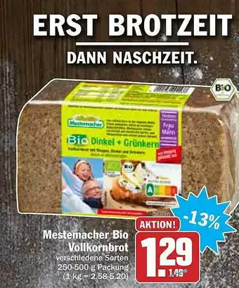 AEZ Mestemacher Bio Vollkornbrot Angebot