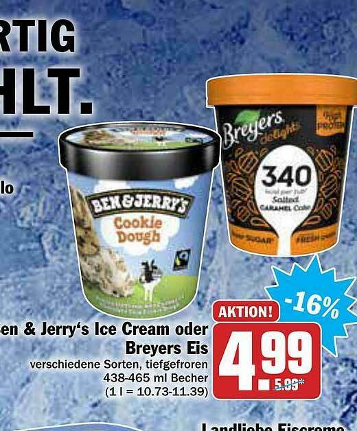 Ben & Jerry's Ice Cream Oder Breyers Eis Angebot bei AEZ