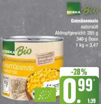 Edeka EDEKA Bio Gemüsemais 340 g Dose Angebot