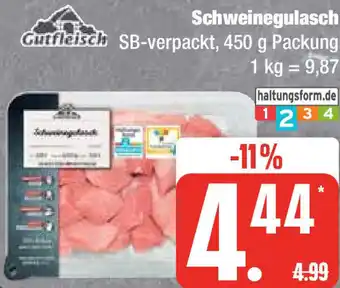 Edeka Gutfleisch Schweinegulasch 450 g Packung Angebot