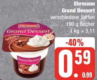 Edeka Ehrmann Grand Dessert 190 g Becher Angebot