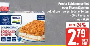 Edeka Frosta Schlemmerfilet oder Fischstäbchen 450 g Packung Angebot