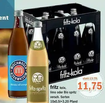 Aktiv Irma Fritz Kola, Limo Oder Bio Spritz Angebot