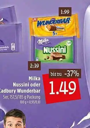 Kupsch Milka Nussini Oder Cadbury Wunderbar Angebot