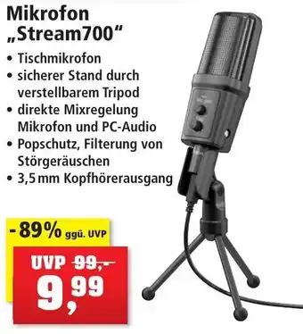 Thomas Philipps Hama Mikrofon ,,Stream700" Angebot