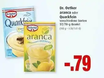 Markant Dr. Oetker Aranca Oder Quarkfein Angebot