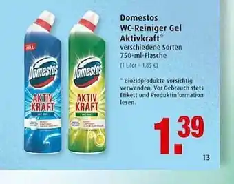 Markant Domestos Wc-reiniger Gel Aktivkraft Angebot