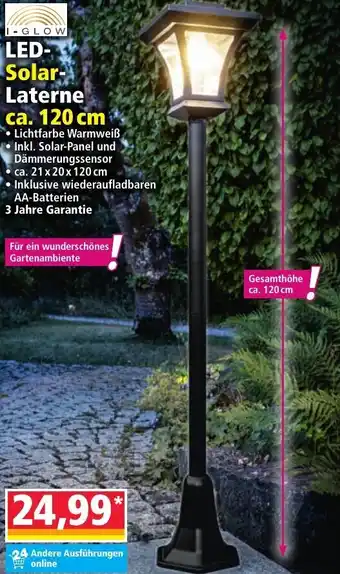 Norma I-Glow LED Solar Laterne ca. 120 cm Angebot