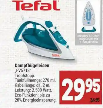 Marktkauf Tefal Dampfbügeleisen „fv5718” Angebot