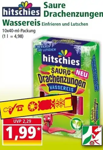 Norma hitschies Saure Drachenzungen Wassereis 10x40-ml-Packung Angebot