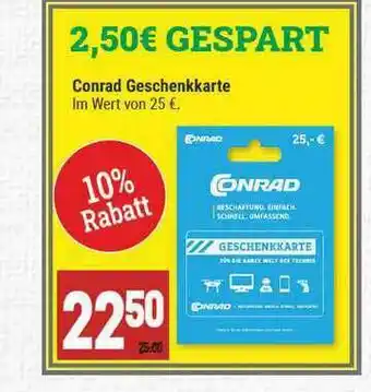 Marktkauf Conrad Geschenkkarte Angebot