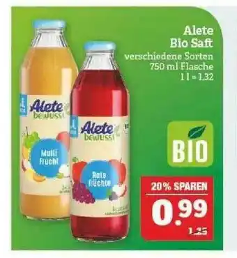 Marktkauf Alete Bio Saft Angebot