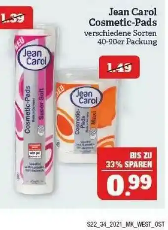 Marktkauf Jean Carol Cosmetic-pads Angebot