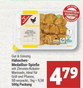 Marktkauf Gut & Günstig Hähnchen-medaillon-spieße Angebot