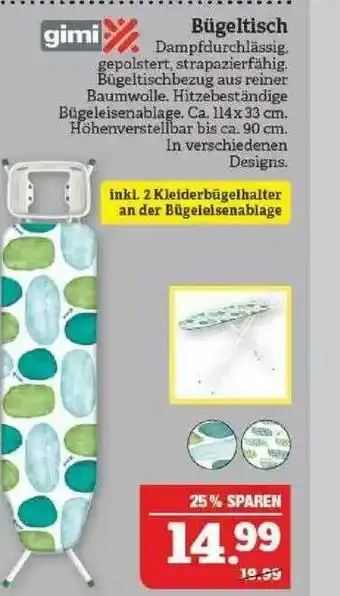 Marktkauf Gimi Bügeltisch Angebot