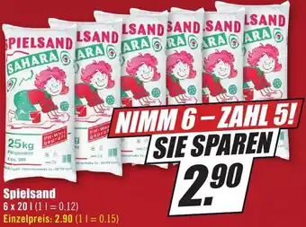 B1 Discount Baumarkt Spielsand 6x20 L Angebot