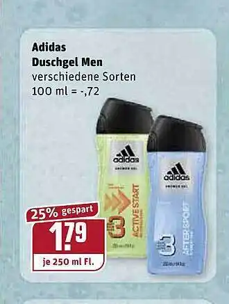 REWE Kaufpark Adidas Duschgel Men 250ml Angebot