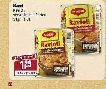 REWE Kaufpark Maggi Ravioli 800g Angebot