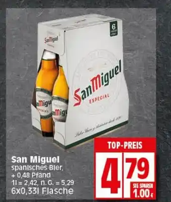 Elli Markt San Miguel 6*0,33 Liter Angebot