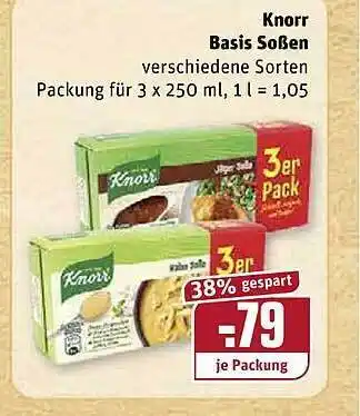 REWE Kaufpark Knorr Basis Soßen Angebot