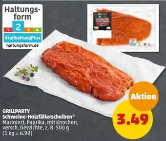 PENNY GRILLPARTY Schweine-Holzfällerscheiben*  z. B. 500 g Angebot