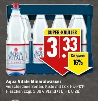 Edeka Neukauf Aqua Vitale Mineralwasser 12x1L Angebot