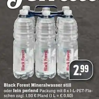 Edeka Neukauf Black Forest Mineralwasser still oder fein perlend 6x1L Angebot