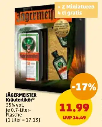 PENNY JÄGERMEISTER Kräuterlikör je 0,7-Liter-Flasche Angebot