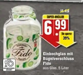 Edeka Neukauf Einkochglas mit Bügelverschluss Fido Angebot