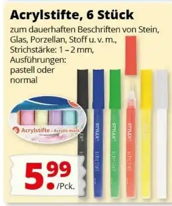 Groschen Acrylstifte, 6 Stück Angebot