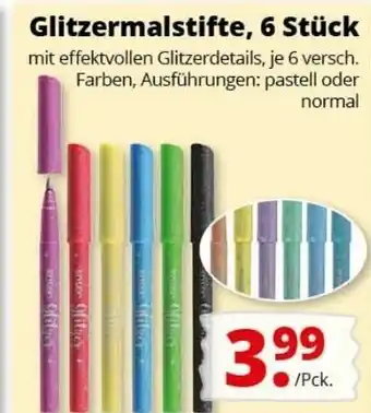 Groschen Glitzermalstifte, 6 Stück Angebot