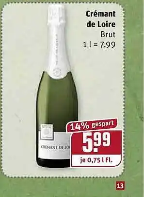 REWE Kaufpark Crémant De Loire 0,75L Angebot