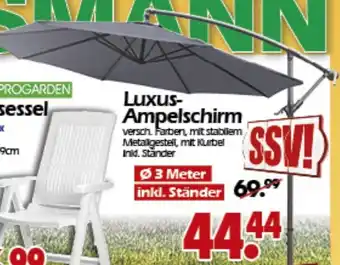 Wreesmann Luxus Ampelschirm Angebot