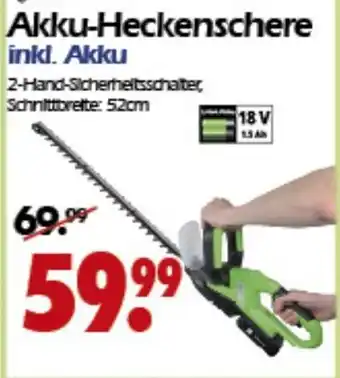 Wreesmann Akku Heckenschere inkl. Akku Angebot