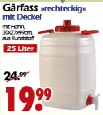 Wreesmann Gärfass rechteckig mit Deckel Angebot