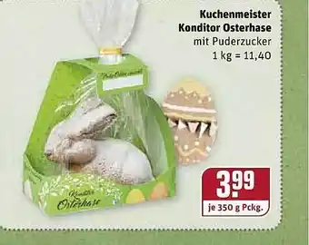 REWE Kaufpark Kuchenmeister Konditor Osterhase 350g Angebot