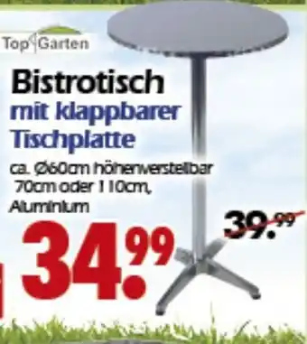 Wreesmann Bistrotisch mit klappbarer Tischplatte Angebot