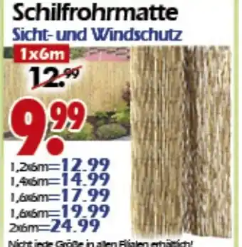 Wreesmann Schilfrohrmatte Sicht und Windschutz Angebot