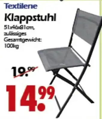 Wreesmann Textilene Klappstuhl Angebot