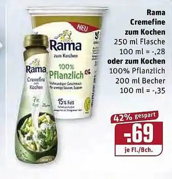 REWE Kaufpark Rama Cremefine Zum Kochen 250ml Oder Zum Kochen 200ml Angebot