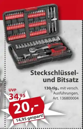 Sonderpreis Baumarkt Steckschlüssel- und Bitsatz Angebot