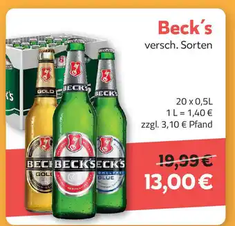 Durst Beck's versch. Sorten 20*500ml Angebot